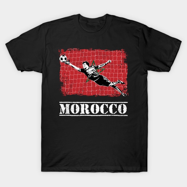 Morocco Soccer Goalie Goal Keeper Shirt T-Shirt by zeno27